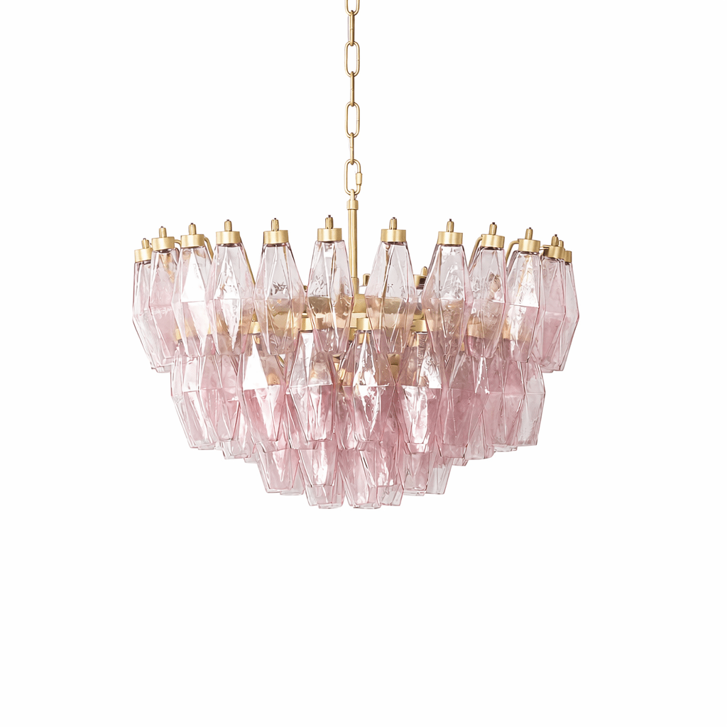 Facet Murano Glass Bloom Chandelier