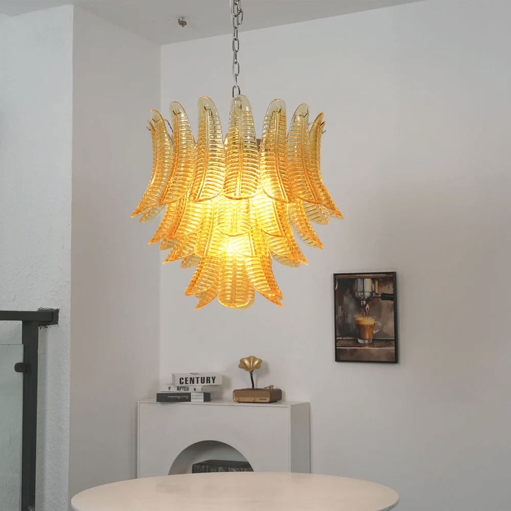 Aurelium Cascade Glass Chandelier Glass lighting by Bling Lighting Studio