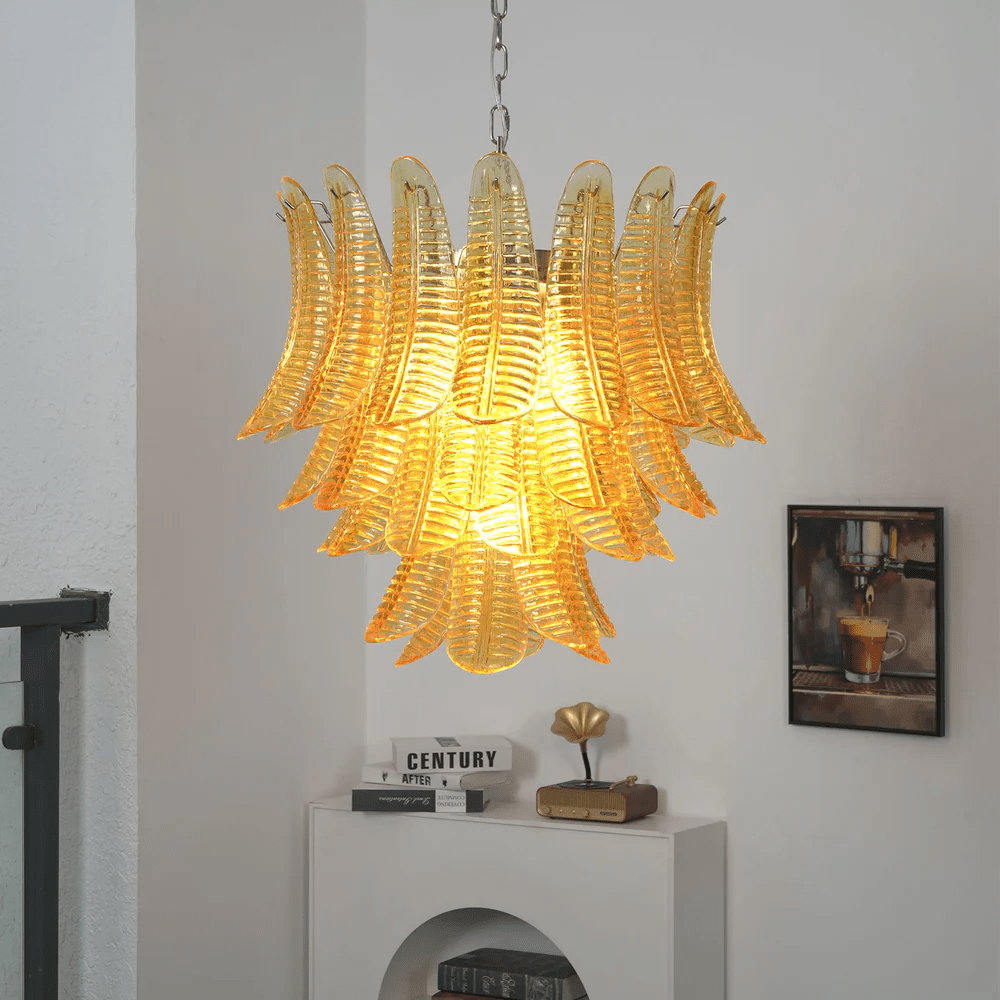 Aurelium Cascade Glass Chandelier Glass lighting by Bling Lighting Studio