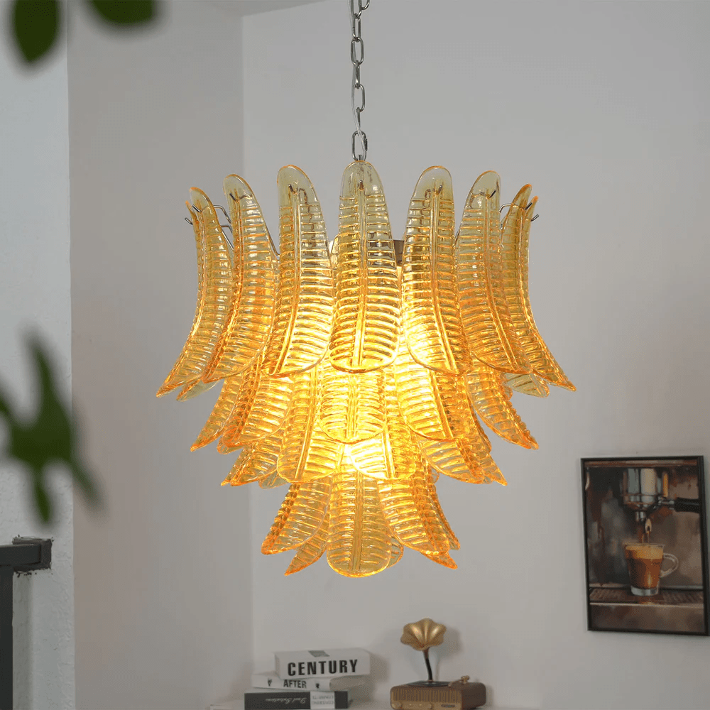 Aurelium Cascade Glass Chandelier Glass lighting by Bling Lighting Studio