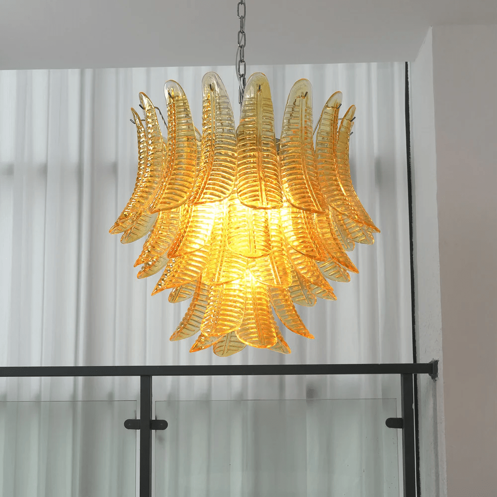 Aurelium Cascade Glass Chandelier Glass lighting by Bling Lighting Studio
