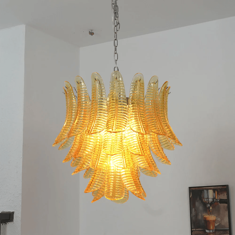 Aurelium Cascade Glass Chandelier Glass lighting by Bling Lighting Studio