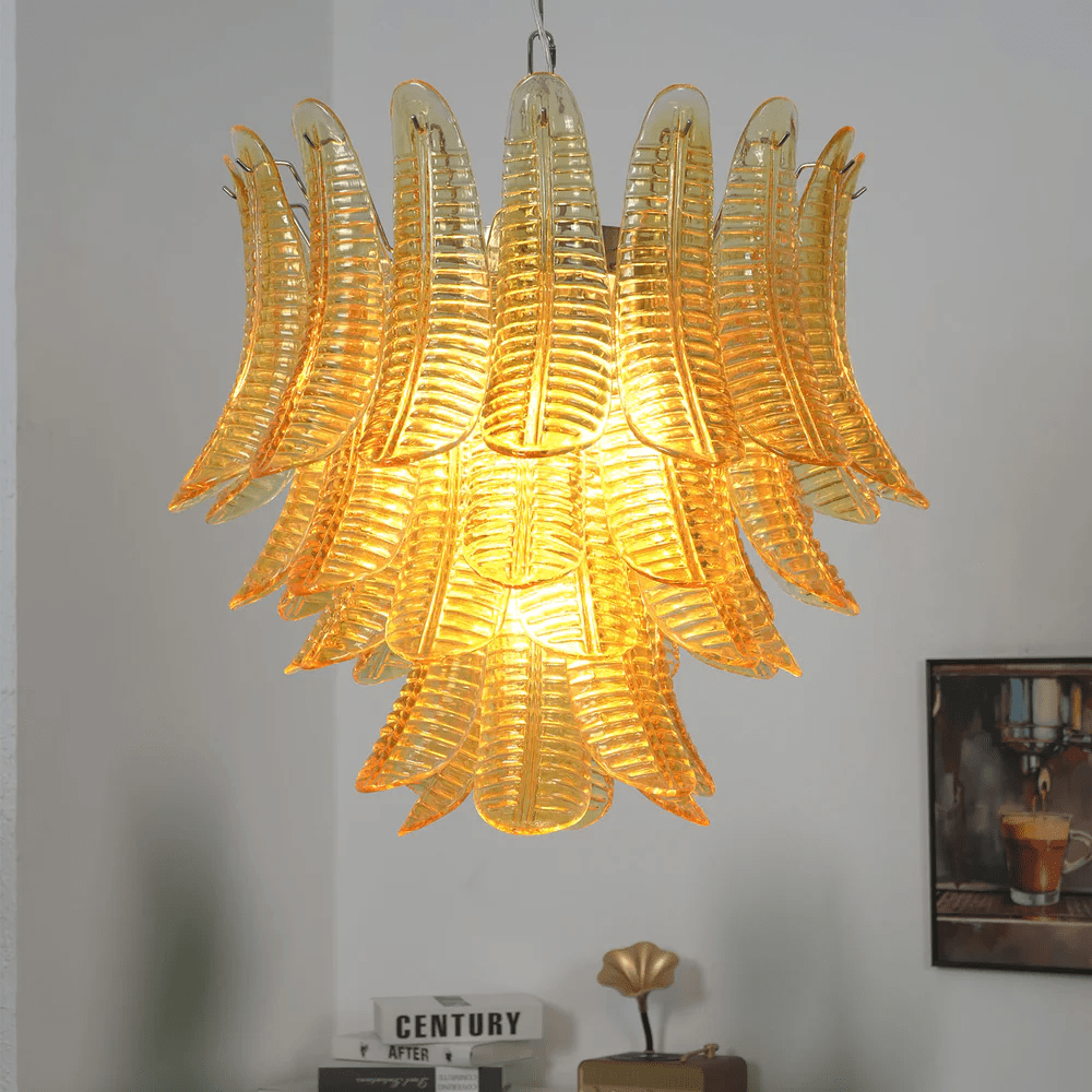 Aurelium Cascade Glass Chandelier Glass lighting by Bling Lighting Studio