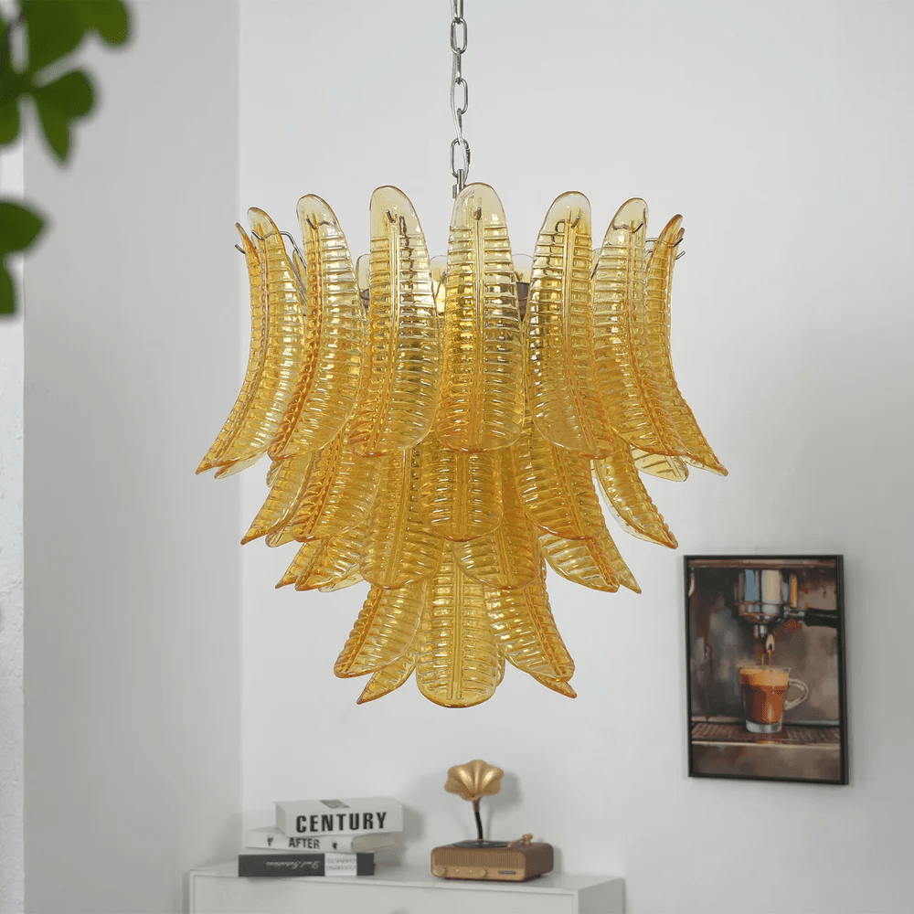 Aurelium Cascade Glass Chandelier Glass lighting by Bling Lighting Studio