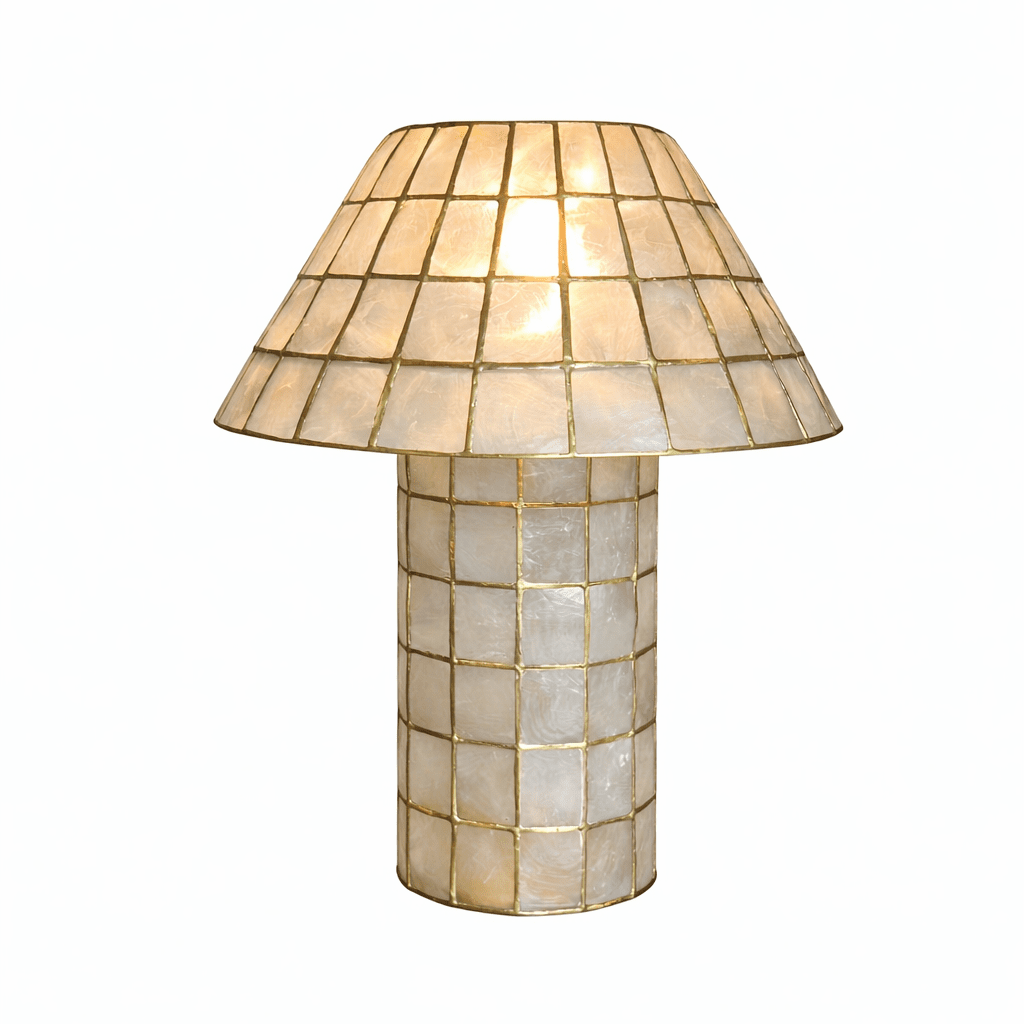 Pearl Shell Mosaic Table Lamp