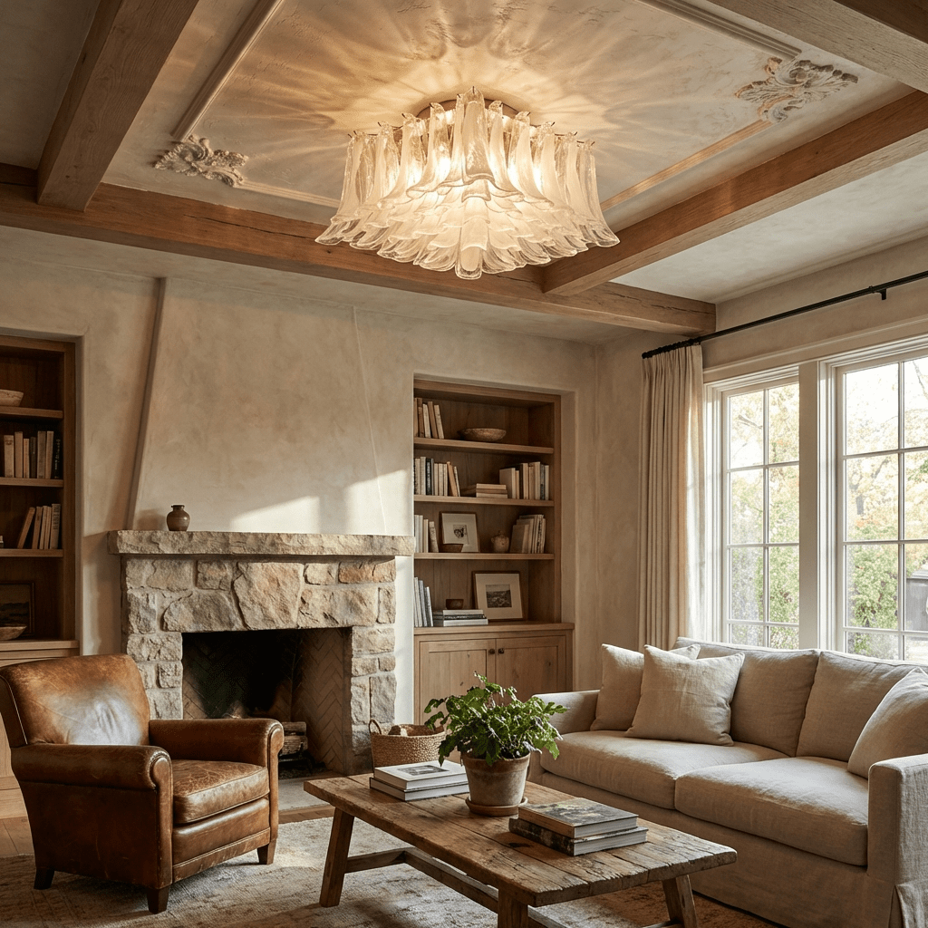 Aurielis Glass Ceiling Light Glass lighting by Bling Lighting Studio