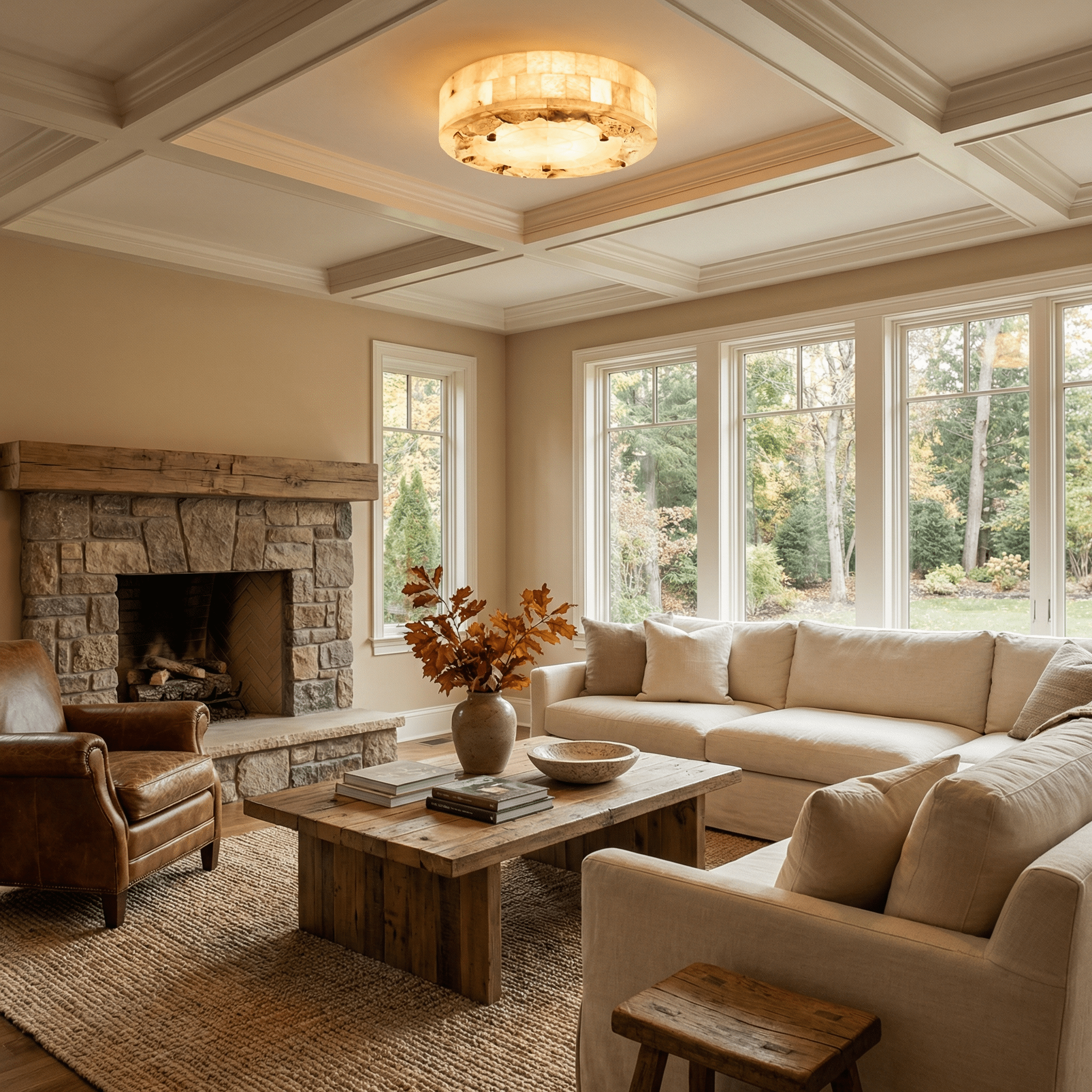 Luriel Alabaster Ceiling Light