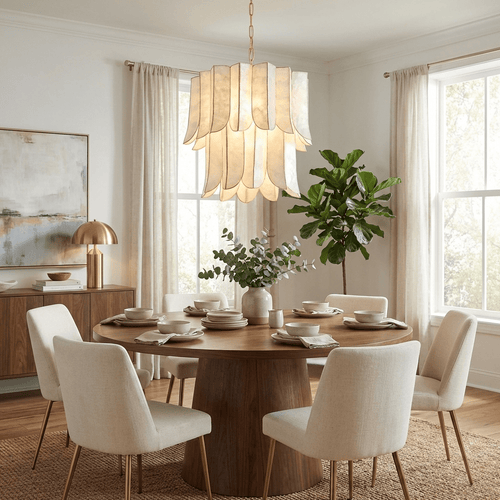 Cascara Shell Chandelier