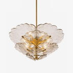 Verdant Petal Murano Glass Chandelier