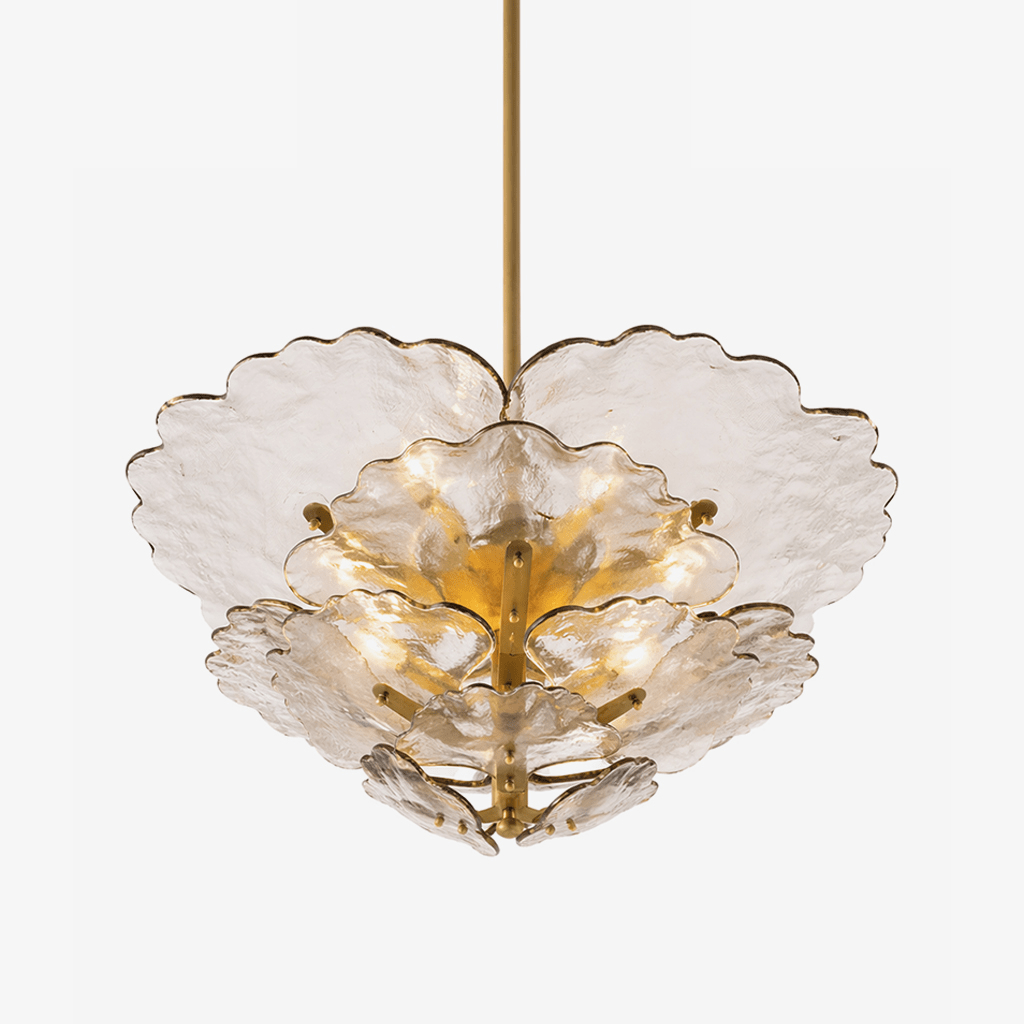 Verdant Petal Murano Glass Chandelier