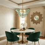 Verdant Petal Murano Glass Chandelier