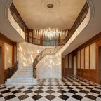 New Light Luxury Crystal Geometric Chandelier for Living Room/Dining Room/Bedroom