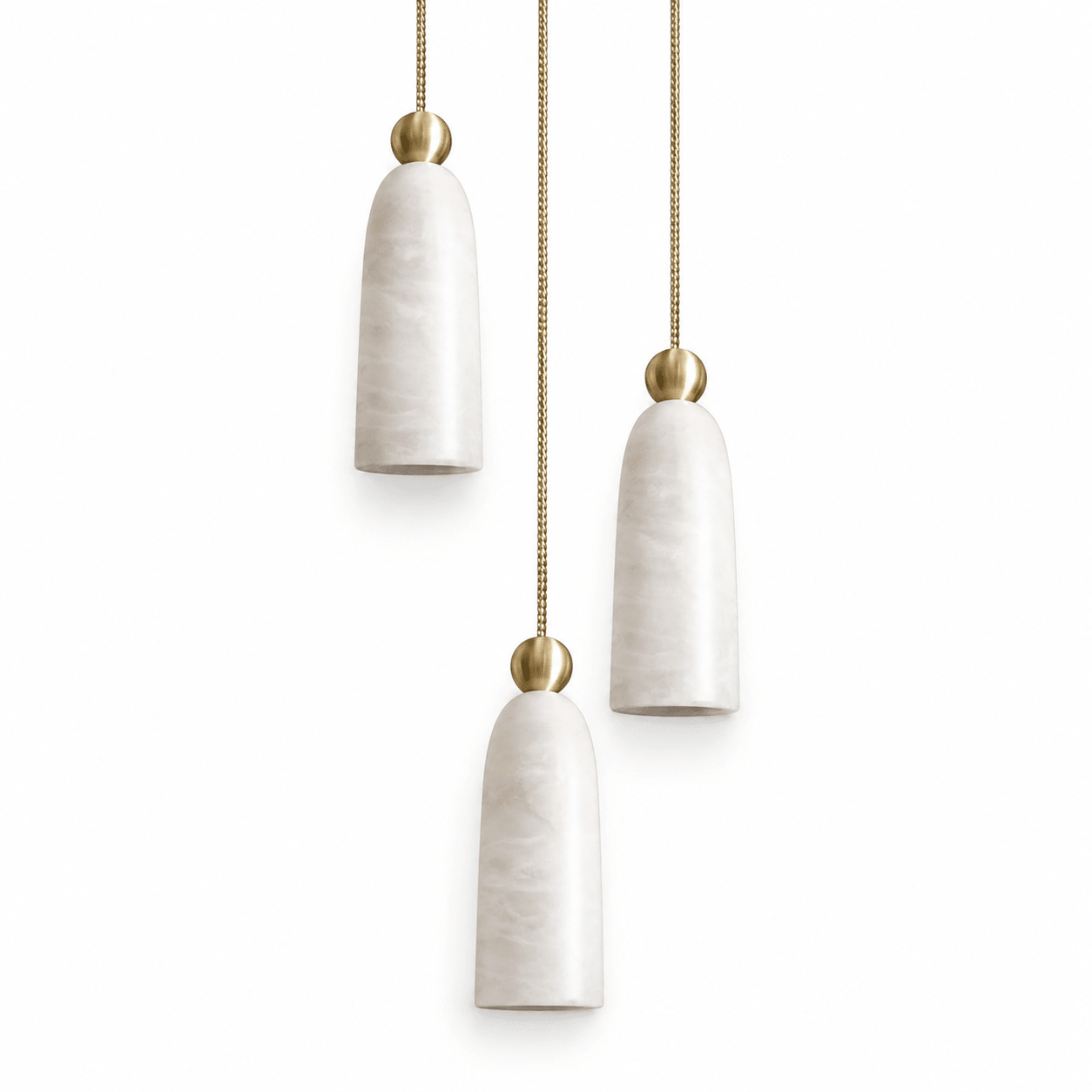 Alabaster Bell Cluster Pendant Lamp