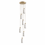Alabaster Bell Cluster Pendant Lamp