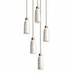 Alabaster Bell Cluster Pendant Lamp