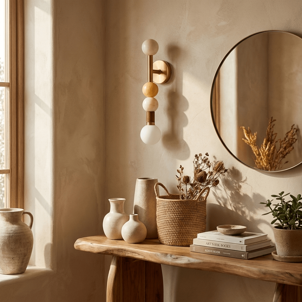 Stacked Sphere Marble Wall Sconce