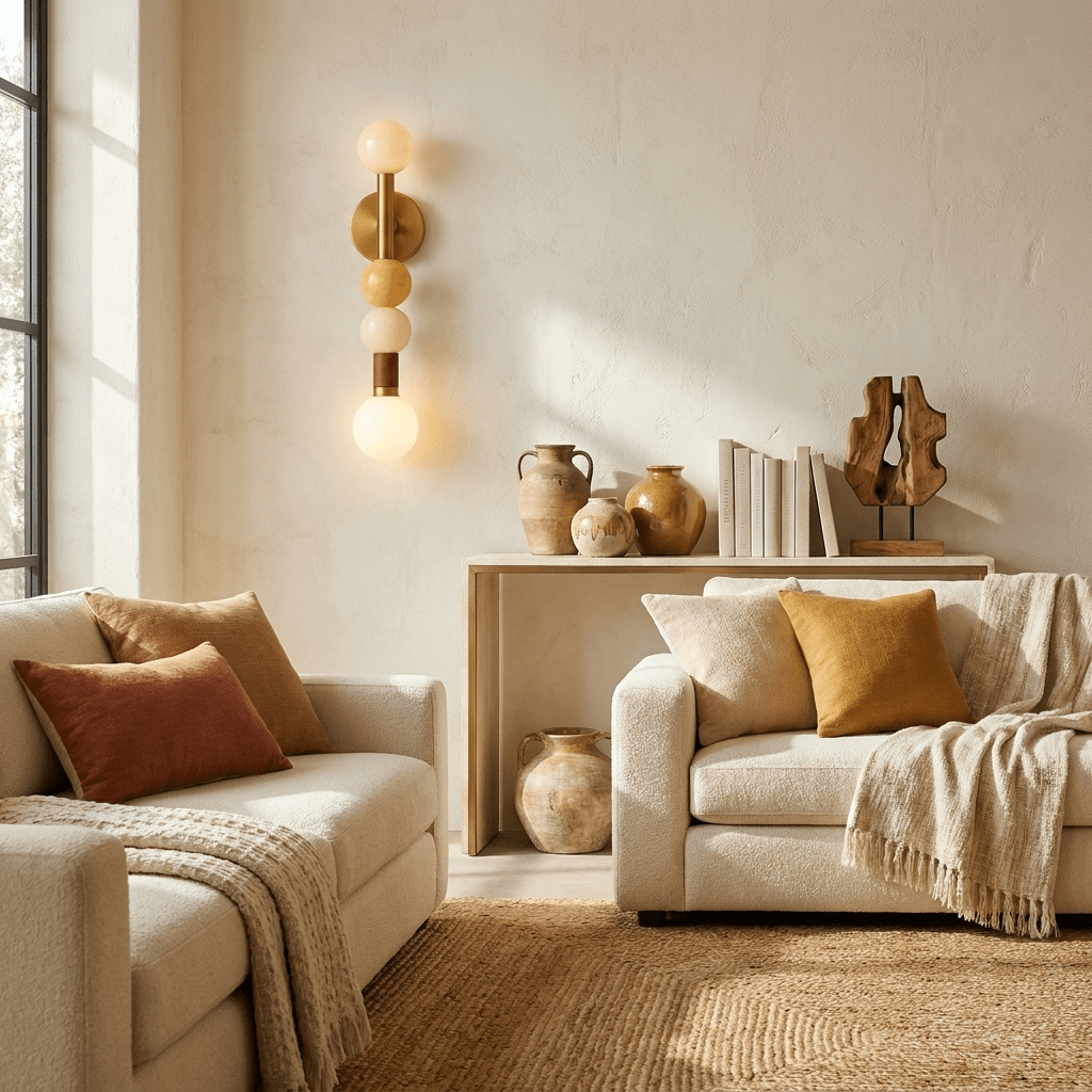 Stacked Sphere Marble Wall Sconce