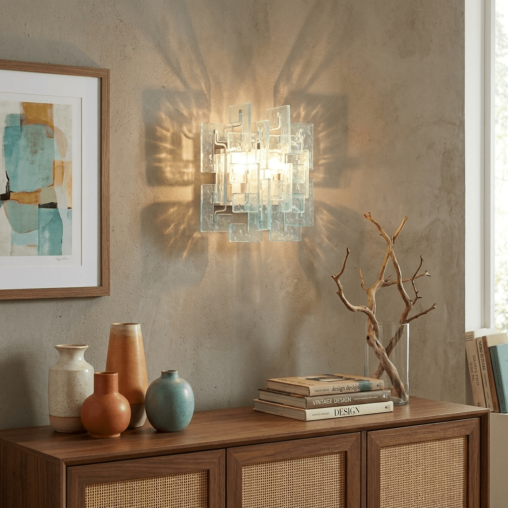 Stacked Murano Glass Wall Sconce