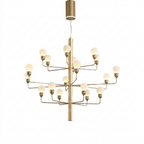 Raggiera Tiered Alabaster Globe Chandelier