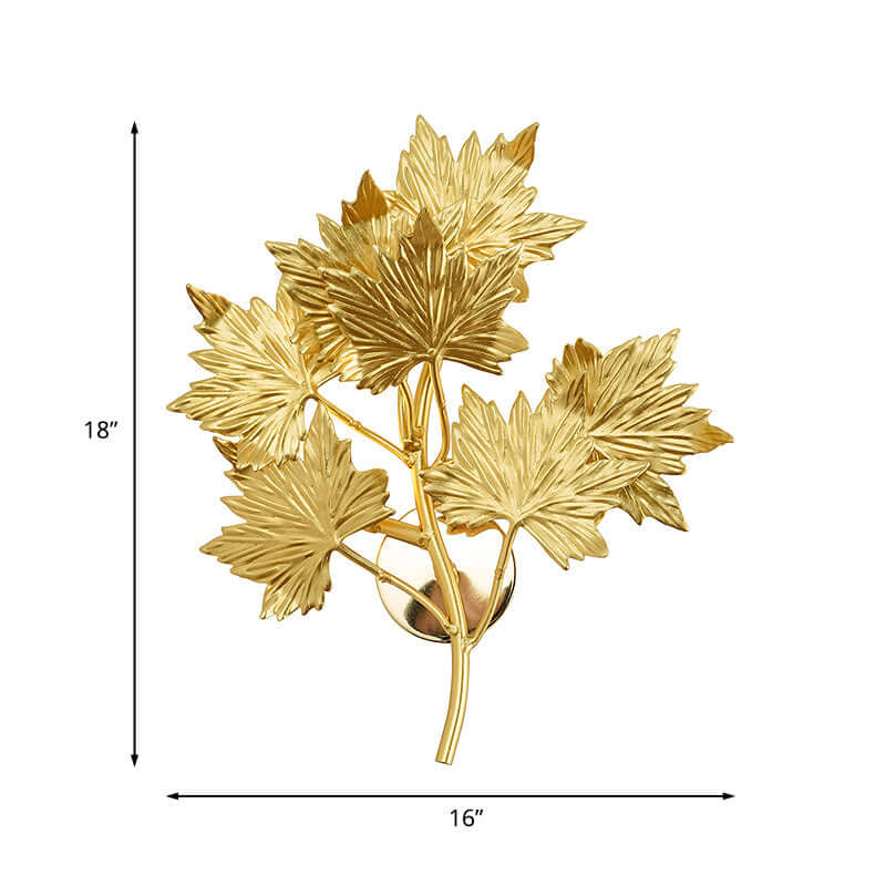 Maple Leaf Branch Wall Sconce by Bling Lighting Studio