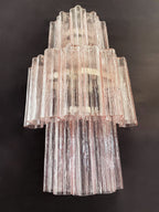 Murano Wall Lamp | 18 Pink Prism Glass | Set of 2
