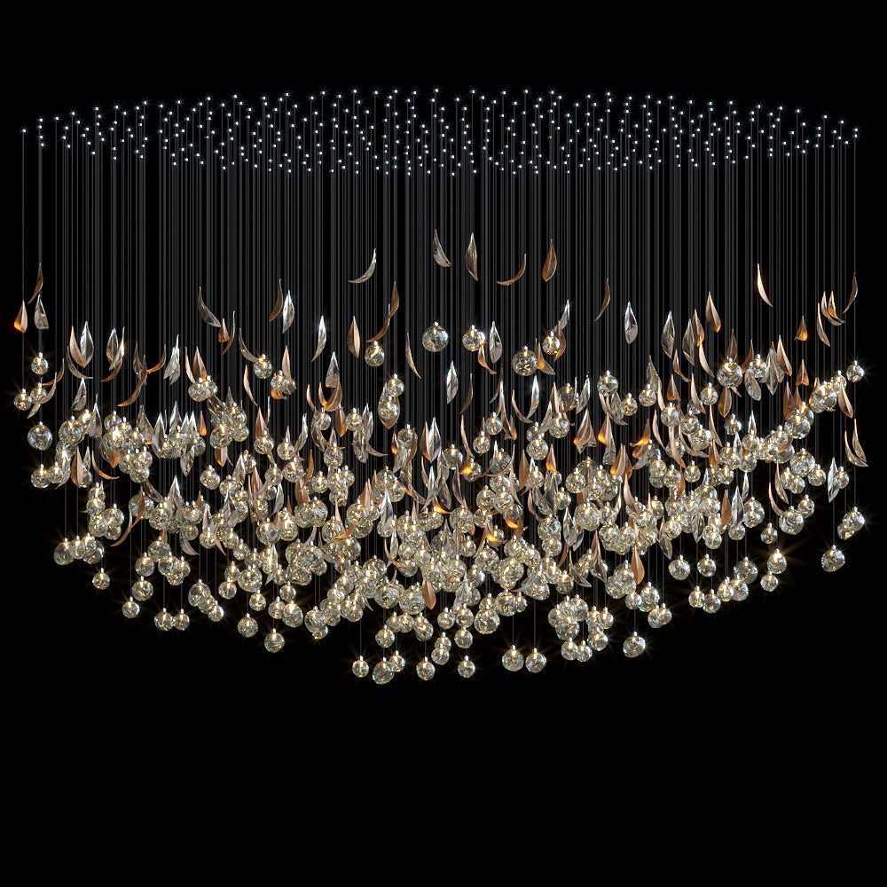 Crystal Prism Rain Chandelier
