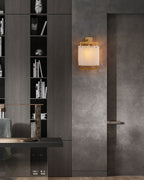 Elegant Cluster Alabaster Dome Suspension Light Lacquered Burnished Brass for hallway