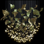 Smoke Amber Flame Rain Chandelier