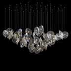 Clear Ripple Disc Cluster Chandelier