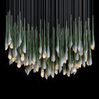 Green Trumpet Cluster Chandelier