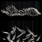 Crystal Feather Flight Chandelier