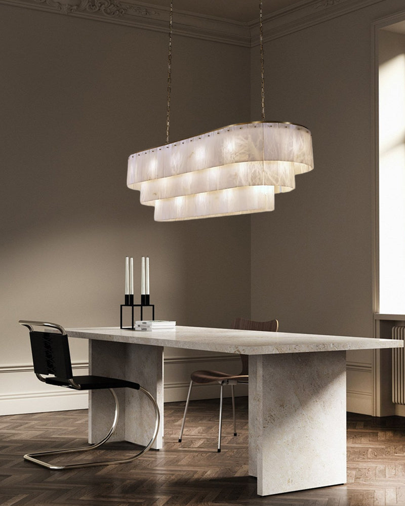 Stairwell Large Alabaster Chandelier for High Ceilings product image