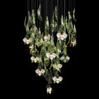 Green Orchid Cascade Chandelier