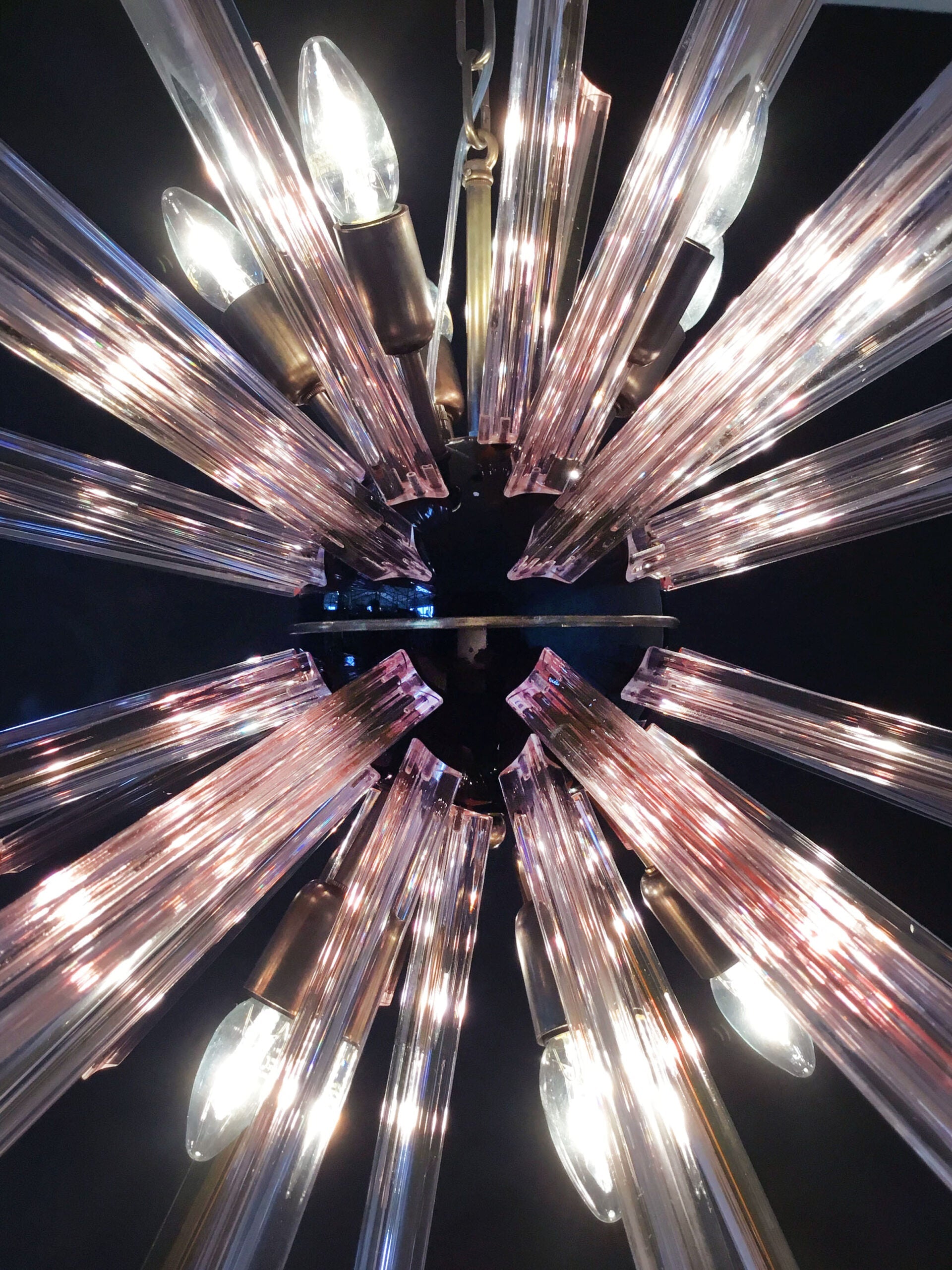 Murano Chandelier | 50 Pink Sputnik detail by Bling Lighting Studio