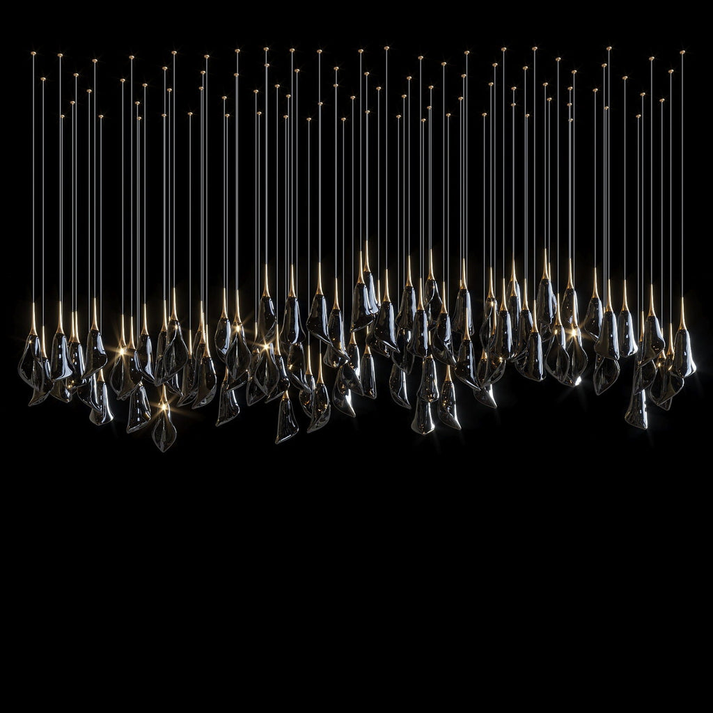 White Petal Drop Chandelier