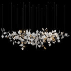 White Leaf Branch Chandelier