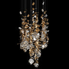 Crystal Leaf Scatter Chandelier