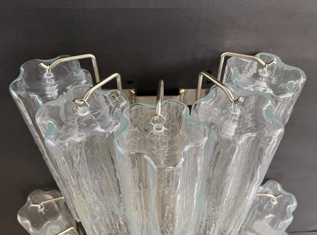 Murano Wall Lamp | 18 Clear Prism Glass | Set of 2