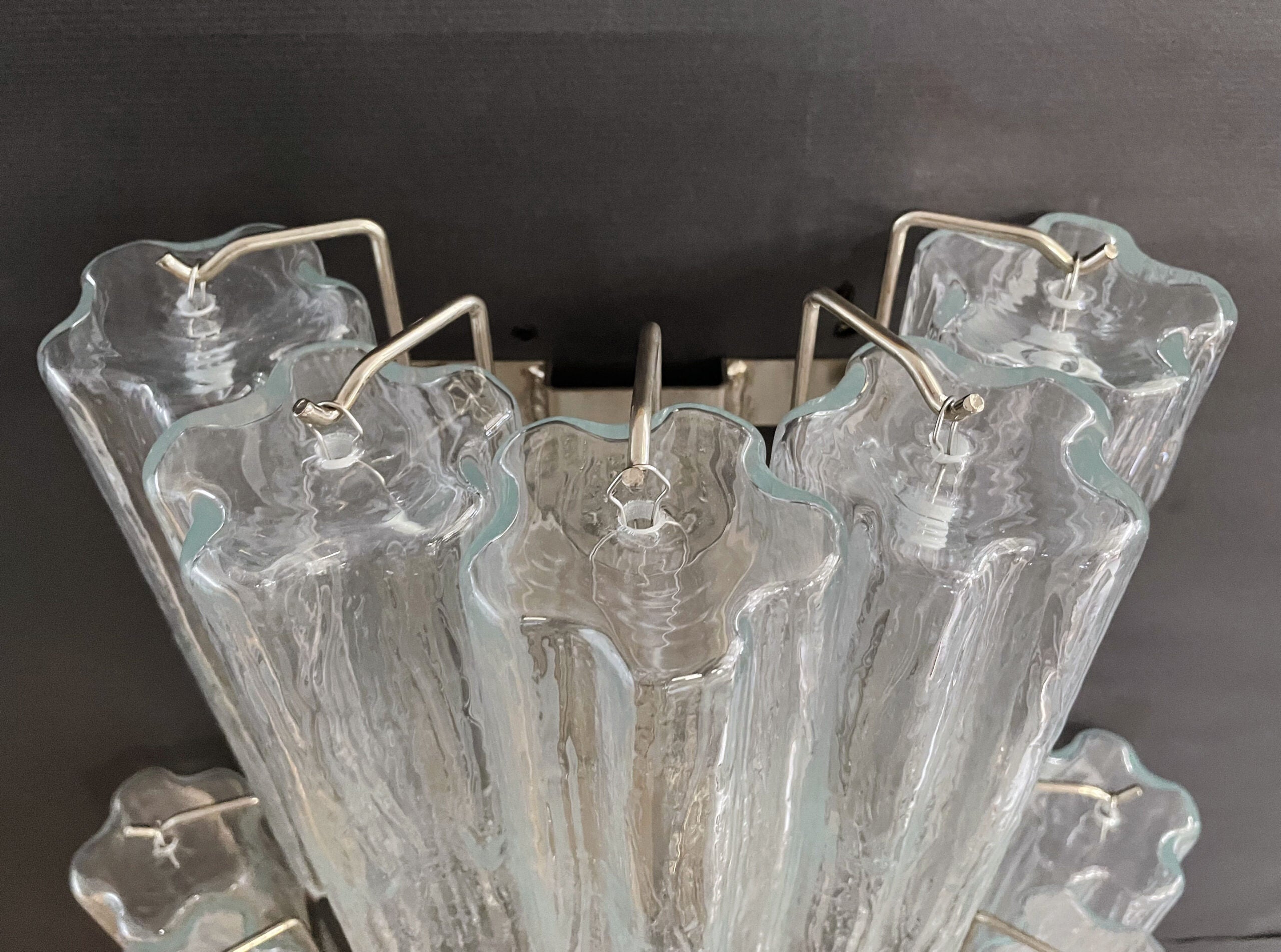 Murano Wall Lamp | 18 Clear Prism Glass | Set of 2