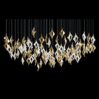 Black Gold Diamond Cascade Chandelier