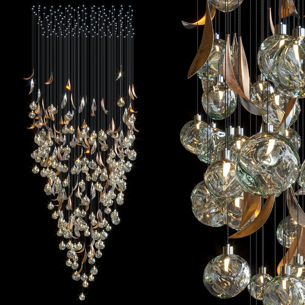 Crystal Prism Rain Chandelier