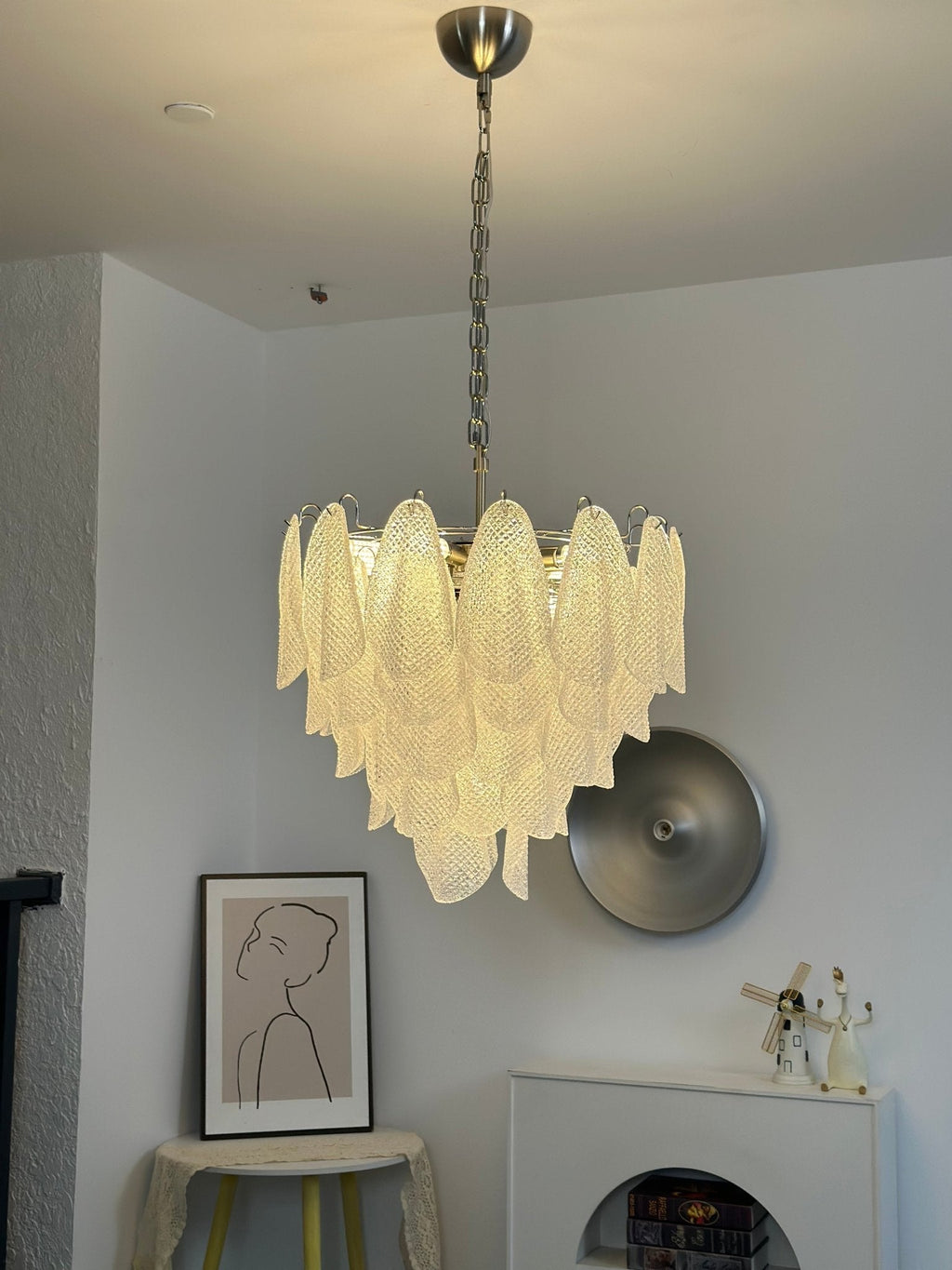Glass Teardrop Chandelier Murano lighting by Bling Lighting Studio
