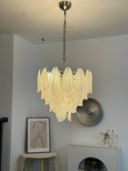 Glass Teardrop Chandelier Murano lighting by Bling Lighting Studio