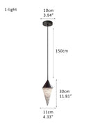 12 light Conical Cluster Minimalist Design Alabaster Pendant Light