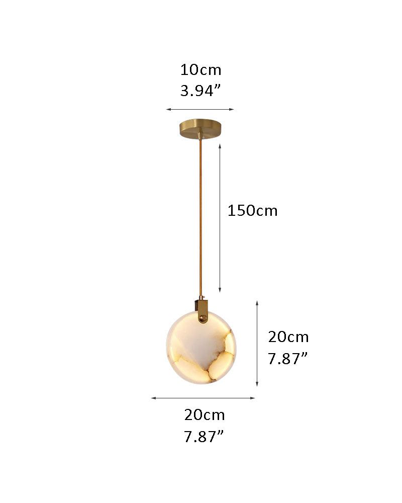 Postmodern LED Spanish Marble Chandelier Lamp in Brass for staircase by Bling Lighting Studio