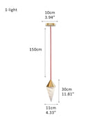 12 light Conical Cluster Minimalist Design Alabaster Pendant Light