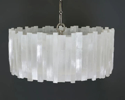 Claire 1 Tier Round Selenite Chandelier by Bling Lighting Studio