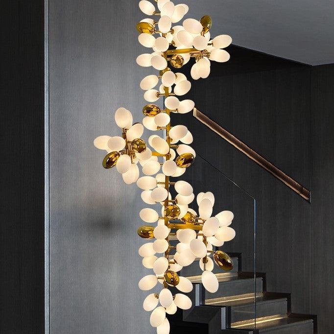 Large Branch Copper Chandelier with Grape Shape by Bling Lighting Studio