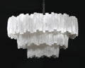Claire 3 Tier Round Selenite Chandelier by Bling Lighting Studio