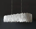 Claire Rectangular Selenite Chandelier for Dining Rooms by Bling Lighting Studio